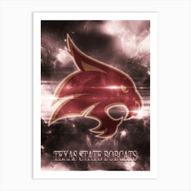 Texas State Bobcats Art Print