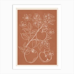 Apples Line Art Art Print