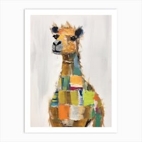 Camel 1 Kids Patchwork Painting Art Print