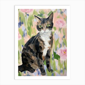 A Manx Cat Painting, Impressionist Painting 3 Art Print