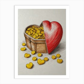 Heart Of Gold 13 Art Print