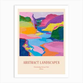 Colourful Abstract Pribaikalsky National Park Siberia 1 Poster Art Print