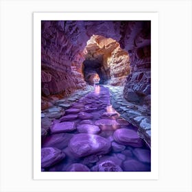 Purple River In The Canyon Art Print