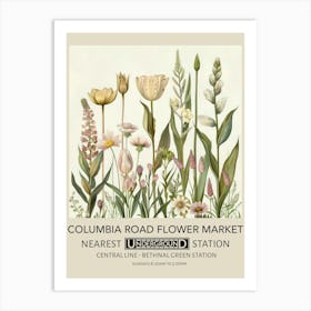 Columbia Road Flower Market 2 Vintage Underground Travel Poster Art Print