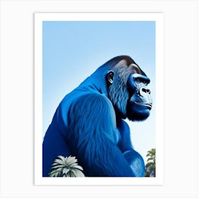 Gorilla On Top Of A Cliff Gorillas Decoupage 2 Art Print