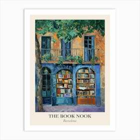 Barcelona Book Nook Bookshop 4 Poster Art Print