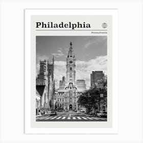 Philadelphia Black And White Art Print