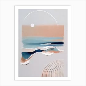 Waves - Abstract Minimal Boho Beach Art Print