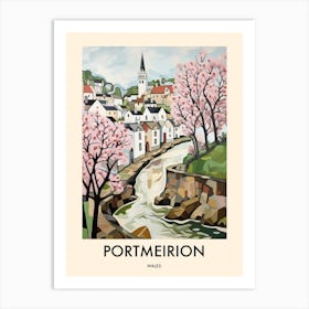 Portmeirion (Wales) Painting 3 Travel Poster Art Print