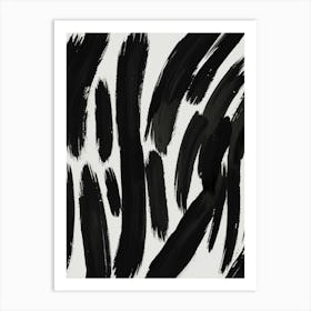 Zebra Strokes Art Print