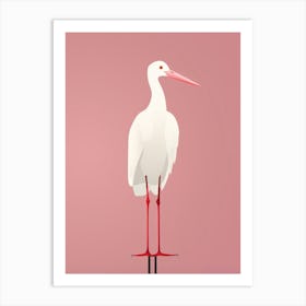 Minimalist Stork 2 Illustration Art Print