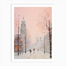 Dreamy Winter Painting Liverpool United Kingdom Art Print