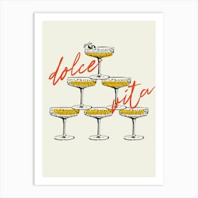 Dolce Vita Champagne Tower Print Art Print