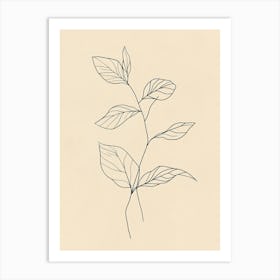 Leaf On A Branch 5 Art Print