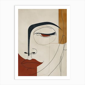 Abstract Portrait Of A Woman Art Print