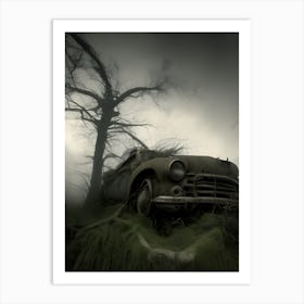 Old Car In The Woods 5 Art Print