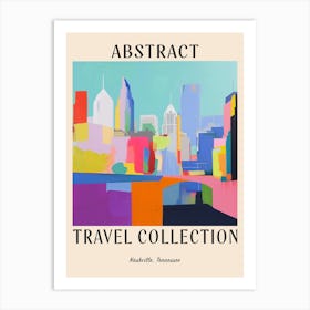 Abstract Travel Collection Poster Nashville Tennessee Art Print