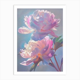 Iridescent Flower Peony 3 Art Print