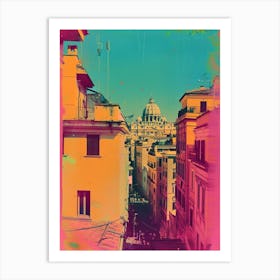 Rome Inspired Retro Polaroid 1 Art Print
