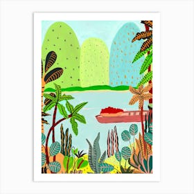 Tropical Abode Art Print