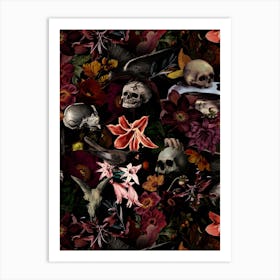 Jan Davidsz De Heem Mystical Skulls Art Print
