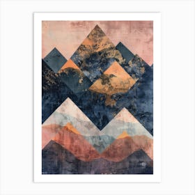 Mountains At Sunset 1 Art Print