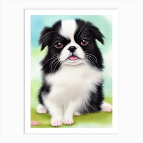 Japanese Chin Watercolour Dog Art Print