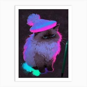 Cat In A Hat 12 Art Print