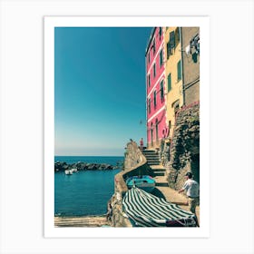 Cinque Terre Italy Houses At The Sea Art Print