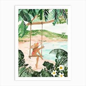 Beach Swing Art Print