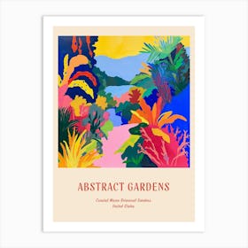 Colourful Gardens Coastal Maine Botanical Gardens Usa 3 Red Poster Art Print