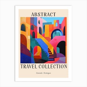 Abstract Travel Collection Poster Granada Nicaragua 2 Art Print