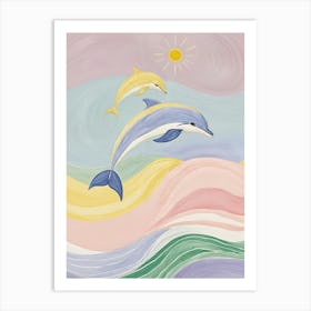 Dolphins' Joy Art Print