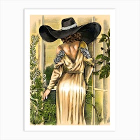 Lady In A Hat 2 Art Print