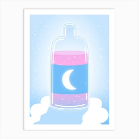 Moon Drink Art Print