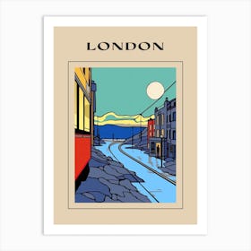 Minimal Design Style Of London, United Kingdom 3 Poster Art Print