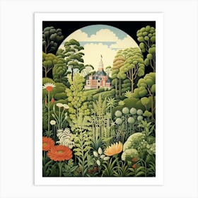 Rosendals Trdgrd Sweden Henri Rousseau Style 1 Art Print