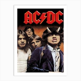 Acdc Highway To Hell Digital Poster Art Print