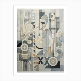 Whimsical Geometric Shapes Abstract 3 Art Print