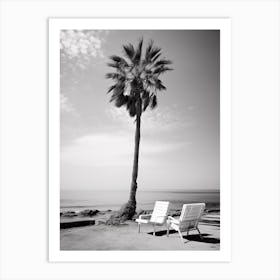 Paphos, Cyprus, Mediterranean Black And White Photography Analogue 3 Art Print