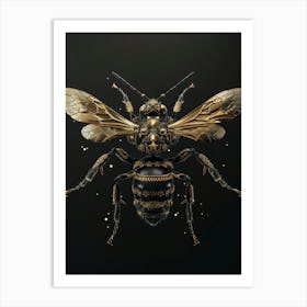 Gold Bee Art Print