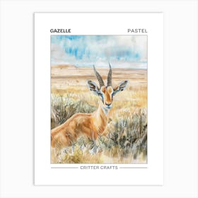 Gazelle Pastel Watercolour 3 Poster Poster