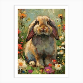 Netherland Dwarf Rabbit Painting 2 Art Print