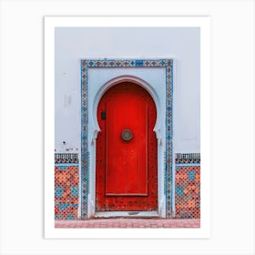 Red Door In Morocco 1 Art Print