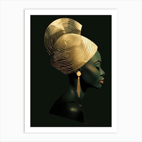 African Woman In Gold Art Print