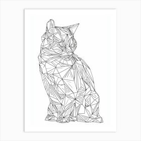 Polygonal Cat Art Print