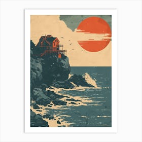 House On The Cliff 1 Art Print