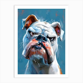 Bulldog Painting Art Print