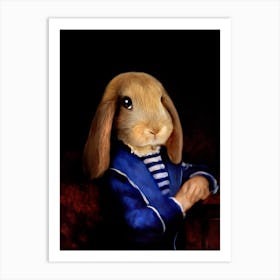 Sailor Raymond The Rabbit Pet Portraits Art Print