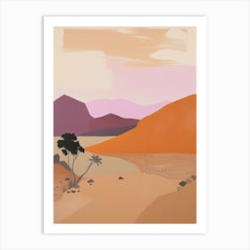 Syrian Desert   Middle East, Contemporary Abstract Illustration 1 Art Print